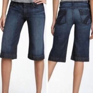 7FAMK 7 For All Mankind Dark Wash Crop Dojo Jeans Size 29